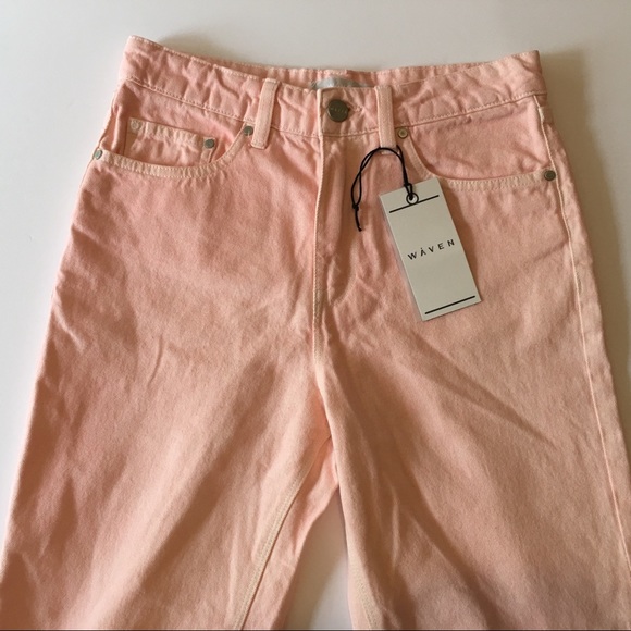 Waven Elsa Mom High Rise Pale Pink Jeans size 26 - Picture 3 of 8